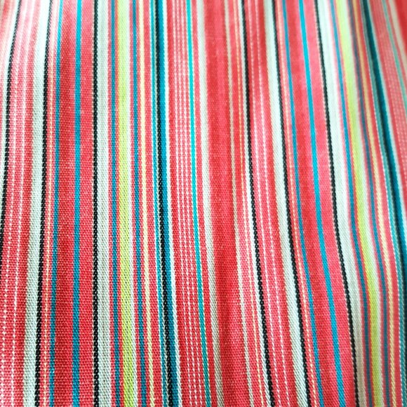 Foxcroft Wrinkle Free Shaped Fit Button Up Striped Blouse 20W Pink Multicolor - Picture 5 of 6